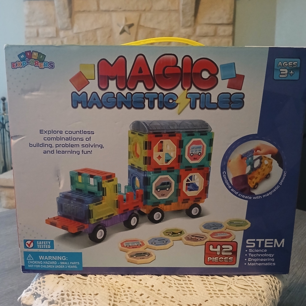 Red and Blue Building Blocks Set for Creative Play